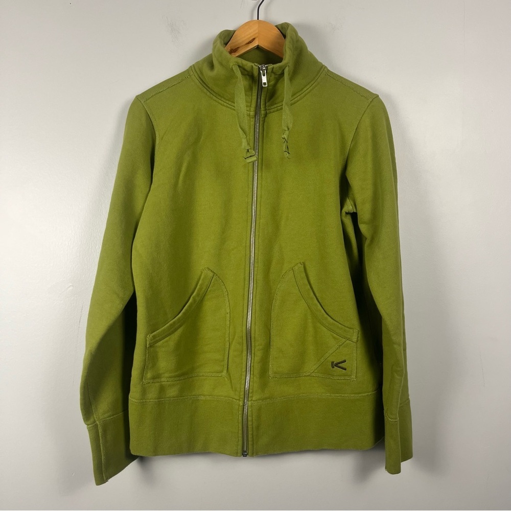 Keen Womens Classic Jacket Size Large Full Zip Pockets Green 100% Cotton